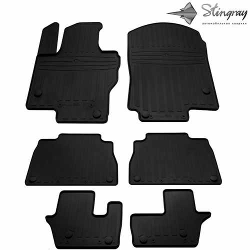 Гумові килимки в салон Mercedes GLS X167 6шт, Stingray