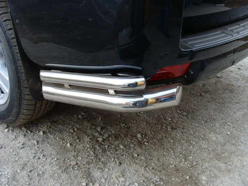 Задні куточки AK003-Подвійний (нерж) для Toyota Land Cruiser Prado 150