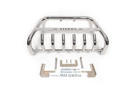 Кенгурятник WT003-4 (нерж.) З написом для Opel Vivaro 2015-2019 .