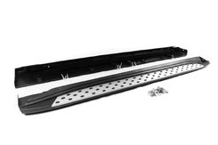 Бокові пороги OEM V1 (2 шт, алюміній) для Mitsubishi Outlander 2012-2021 рр