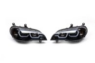 Передні фари (2 шт, темні) для BMW X5 E-70 2007-2013рр.
