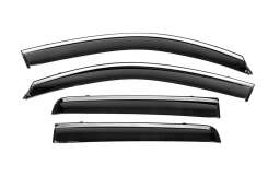 Вітровики Mitsubishi Outlander CW 2006-2012, з хромованим молдингом, Niken Luxury (4 шт)