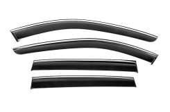 Вітровики Mazda CX-50 2022+, з хромованим молдингом, Niken Luxury (4 шт)
