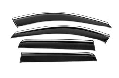 Вітровики Volvo XC90 2002-2014, з хромованим молдингом, Niken Luxury (4 шт)