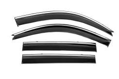 Вітровики Toyota Land Cruiser Prado 120 2002-2009 / Lexus GX470, з хромованим молдингом, Niken Luxury (4 шт)