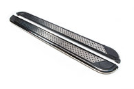 Бокові пороги Maydos V2 (2 шт., алюміній -2022 нерж) для Hyundai Santa Fe 4 2018↗ мм.