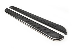 Бічні пороги Maydos V1 (2 шт., Алюміній) для Jeep Cherokee/Liberty 2002-2007 рр.