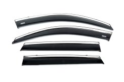Вітровики Kia Sorento II XM 2009-2014, з хромованим молдингом, Niken (4 шт)