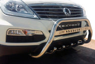 Кенгурятник WT004 (нерж) для SsangYong Rexton I 2001-2017