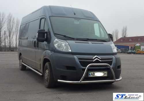 Передня дуга ST019 (нерж.) для Peugeot Boxer 2006+ та рр