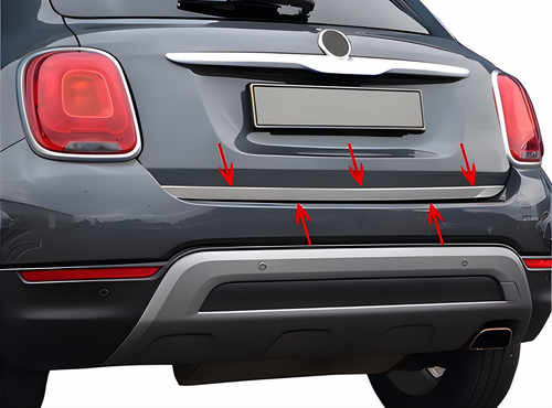 Кромка багажника (нерж) Carmos - Турецька сталь для Fiat 500X
