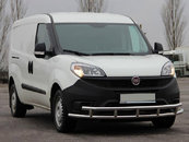 Передній захист ST016-3 (нерж.) 42/42 мм для Fiat Doblo II 2010-2022 рр