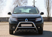 Передня дуга WT003 (нерж.) 60 мм для Renault Sandero 2013-2022 