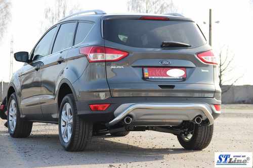 Задня дуга AK007 (нерж) для Ford Kuga/Escape 2013-2019 рр