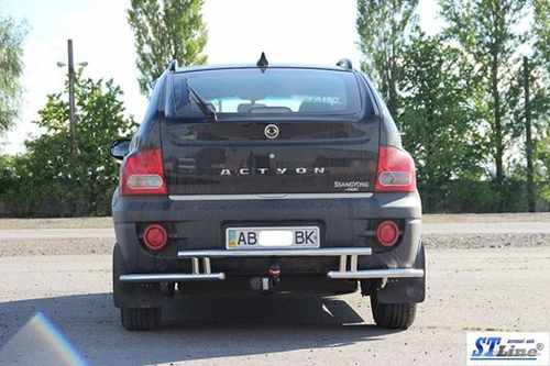 Задній захист AK005-2 (нерж) для SsangYong Action 2006-2024 рр