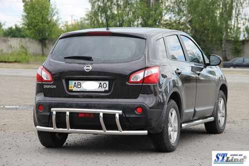 Задня дуга AK011 (нерж.) для Nissan Qashqai 2006-2014рр