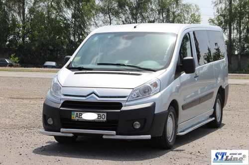 Передній захист ST009 (нерж.) 51 мм для Citroen Jumpy 2007-2017 років