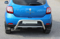 Задняя дуга AK007 (нерж) для Dacia Sandero 2013-2020 гг