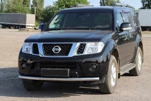 Передній захист ST008-1 (нерж) для Nissan Pathfinder R51 2005-2014