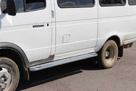 Бокові пороги KB001 (нерж) 60 мм для Газель, соболь