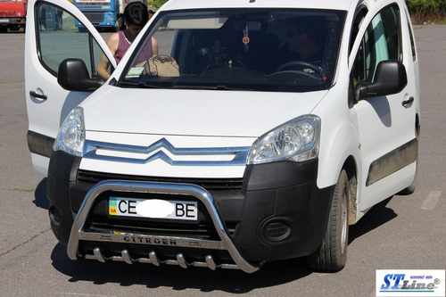 Кенгурятник WT004 (нерж.) 51 мм для Citroen Berlingo 2008-2018