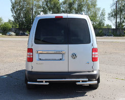 Задня дуга AK003-2 (2 шт., нерж) для Volkswagen Caddy 2010-2015рр