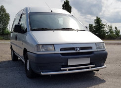 Передняя защита ST016 (нерж) 60/42 мм для Fiat Scudo 1996-2007 гг
