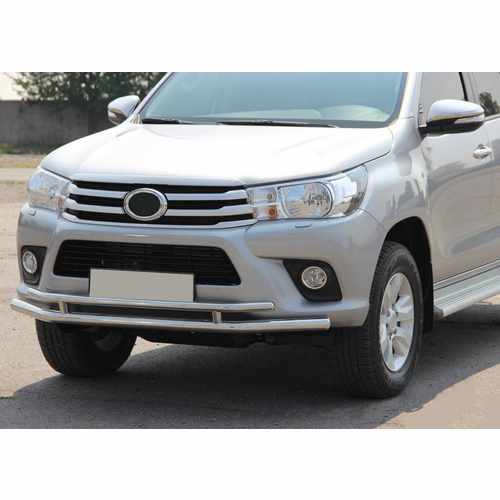 Передній захист ST018 (нерж) для Toyota Hilux 2015+ рр