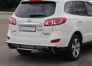 Задня дуга AK002-2 (нерж.) для Hyundai Santa Fe 2 2006-2012рр