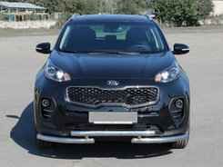 Передняя защита ST009 (нерж) для Kia Sportage 2015-2021