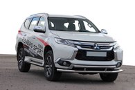 Передній захист ST016 (нерж) для Mitsubishi Pajero Sport 2015+ рр