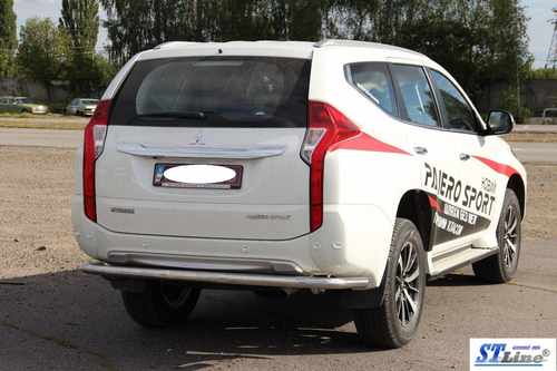 Задній захист AK005 (нерж) для Mitsubishi Pajero Sport 2015-2024 рр