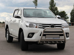 Передняя защита WT010 (нерж) для Toyota Hilux 2015+ гг