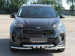 Передняя защита ST009-15 (нерж) для Kia Sportage 2015-2021