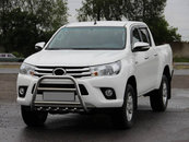 Передній захист QT008 (нерж) для Toyota Hilux 2015+ рр