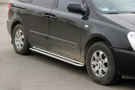 Бокові пороги KB001 (нерж) 51 мм для Kia Carnival 2002-2013 рр