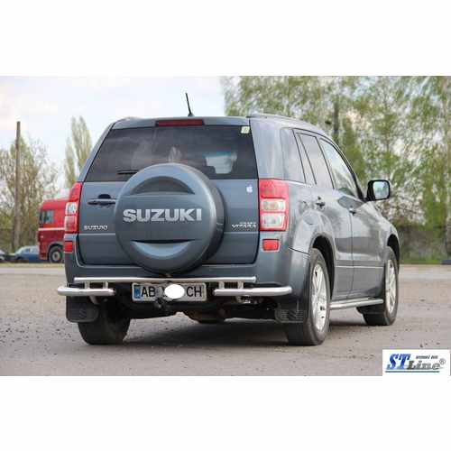 Задній захист AK005-3 (нерж) для Suzuki Grand Vitara 2005-2017 рр