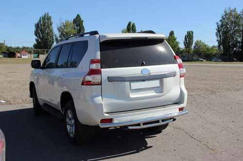 Задня дуга AK002-2v1 (нерж) для Toyota Land Cruiser Prado 150