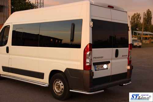 Задні куточки AK003 (2 шт., нерж) для Peugeot Boxer 2006-2024 та рр