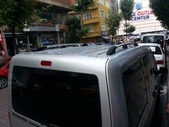 Рейлінги на дах з металевими кріпленнями Ford Connect 2004-2011 Коротка база 2007-2015 колір під хром (полірований алюміній)