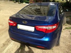 Спойлер ліп багажника (шабля) Kia Rio 2011 (скловолокно під фарбування)