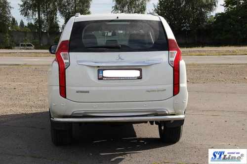 Задній захист AK005 (нерж) для Mitsubishi Pajero Sport 2015-2024 рр