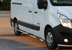 Бічні труби BB002 (2 шт., нерж.) Коротка база для Renault Master 2011-2024 рр