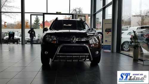 Кенгурятник без напису WT003 (нерж.) для Dacia Duster 2008-2018 