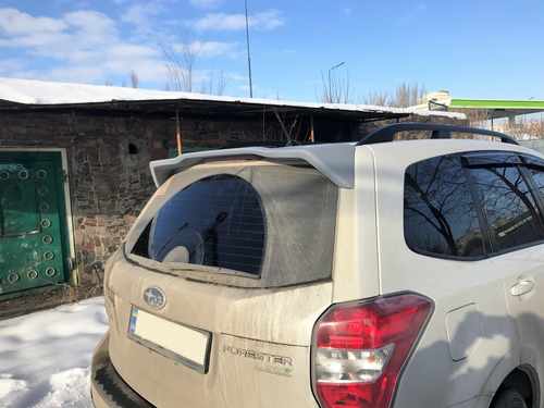Спойлер козирок Subaru Forester 2013-2018 ABS пластик під фарбування
