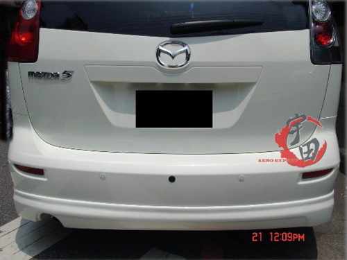 Юбка/накладка заднього бампера Mazda 5 ABS пластик під фарбування