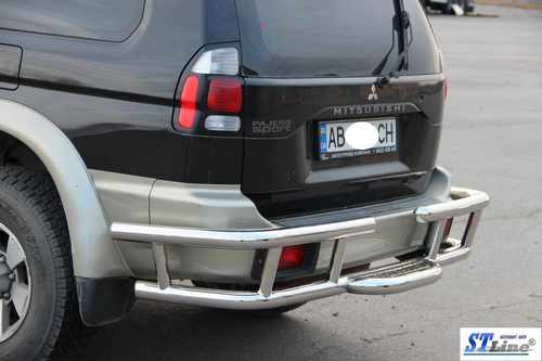 Задній захист AK-Special (нерж) для Mitsubishi Pajero Sport 1996-2007