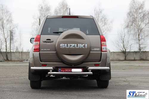 Задній захист AK003-2 (нерж) для Suzuki Grand Vitara 2005-2017 рр