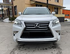 Комплект обвеса Lexus GX 460 2014-2021 серый цвет (юбки передняя и задняя, хром молдинг)