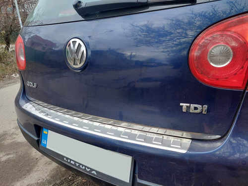Кромка багажника (нерж) Carmos - Турецька сталь для Volkswagen Golf 5